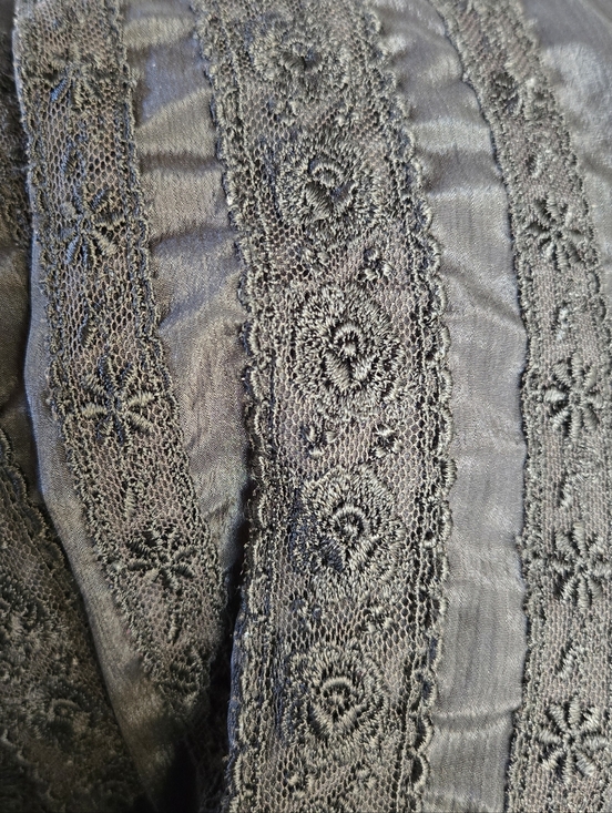 Anne Bruse Vintage Romantic 70s Blouse Victorian EU 38 Black - Picture 9 of 9